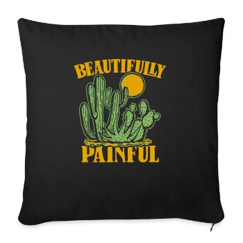 Cactus Garden - Sofa pillowcase 17,3'' x 17,3'' (45 x 45 cm) - black - Front