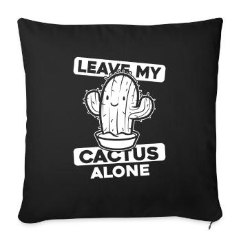 Jardin de cactus - Housse de coussin décorative 45 x 45 cm - noir - Devant