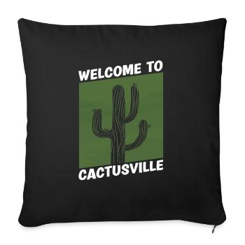 Cactus Garden - Sofa pillowcase 17,3'' x 17,3'' (45 x 45 cm) - black - Front