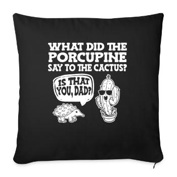 Jardin de cactus - Housse de coussin décorative 45 x 45 cm - noir - Devant