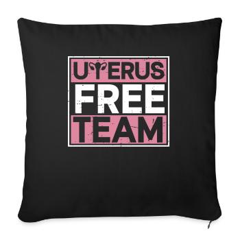 Hystérectomie - Housse de coussin décorative 45 x 45 cm - noir - Devant