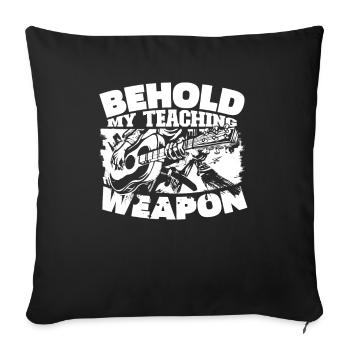 Music Teacher Music Teacher - Sofa pillowcase 17,3'' x 17,3'' (45 x 45 cm) - black - Front