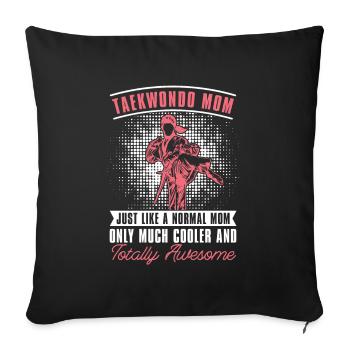 Taekwondo - Sofa pillowcase 17,3'' x 17,3'' (45 x 45 cm) - black - Front