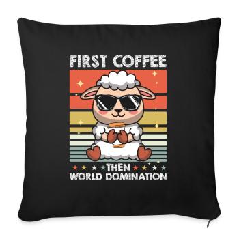 Drôle de mouton - Housse de coussin décorative 45 x 45 cm - noir - Devant