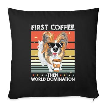 Papillon Witzig - Sofakissenbezug 45 x 45 cm - Schwarz - Vorne