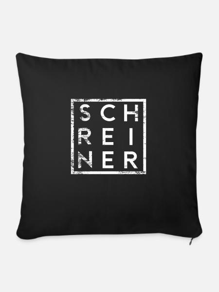 Schreiner Minimalismus - Sofakissenbezug 45 x 45 cm - Schwarz