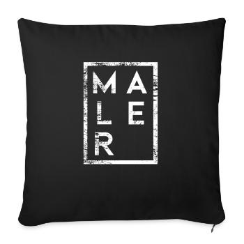 Maler Minimalismus - Sofakissenbezug 45 x 45 cm - Schwarz - Vorne