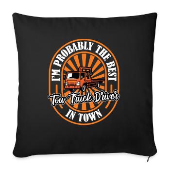Abschleppdienst Abschlepper Lustig - Sofakissenbezug 45 x 45 cm - Schwarz - Vorne