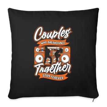 Breakdance Breakdancer Breakdancing Couple - Sofa pillowcase 17,3'' x 17,3'' (45 x 45 cm) - black - Front