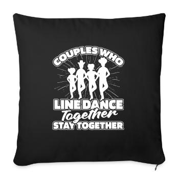 Line Dance Couple - Sofa pillowcase 17,3'' x 17,3'' (45 x 45 cm) - black - Front