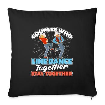 Line Dance Couple - Sofa pillowcase 17,3'' x 17,3'' (45 x 45 cm) - black - Front