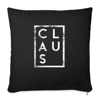 Claus Minimalismus - Sofakissenbezug 45 x 45 cm - Schwarz - Vorne