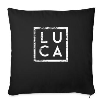 Luca Minimalisme - Housse de coussin décorative 45 x 45 cm - noir - Devant