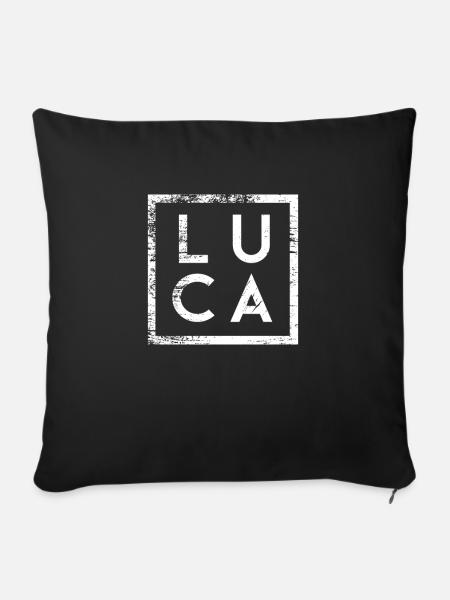 Luca Minimalismus - Sofakissenbezug 45 x 45 cm - Schwarz