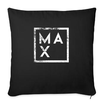 Max Minimalismus - Sofakissenbezug 45 x 45 cm - Schwarz - Vorne