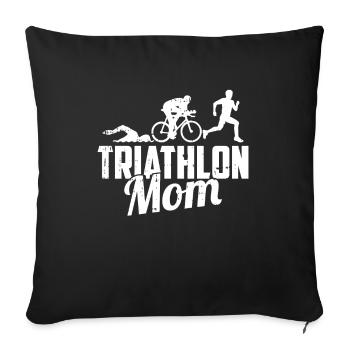 Triathlon Triathlete Mama - Sofa pillowcase 17,3'' x 17,3'' (45 x 45 cm) - black - Front