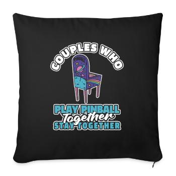 Pinball Pair - Sofa pillowcase 17,3'' x 17,3'' (45 x 45 cm) - black - Front