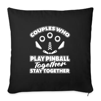 Pinball Pair - Sofa pillowcase 17,3'' x 17,3'' (45 x 45 cm) - black - Front