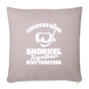 Snorkeling Couple - Sofa pillowcase 17,3'' x 17,3'' (45 x 45 cm) - light taupe - Front
