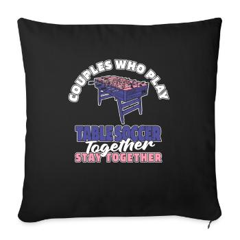 Paire de baby-foot de baby-foot - Housse de coussin décorative 45 x 45 cm - noir - Devant