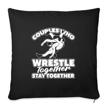 Wrestling Wrestler Paar - Sofakissenbezug 45 x 45 cm - Schwarz - Vorne