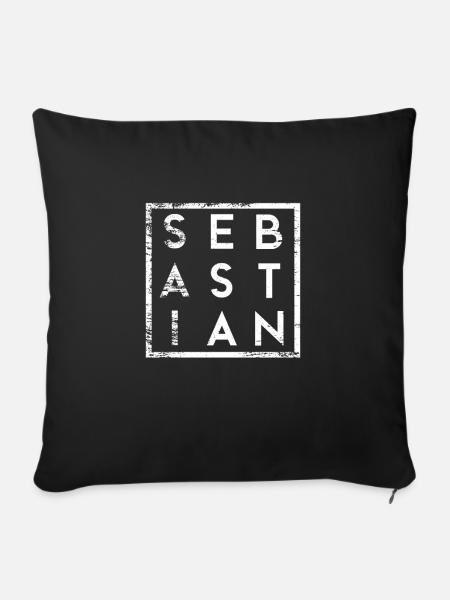Sebastian Minimalismus - Sofakissenbezug 45 x 45 cm - Schwarz