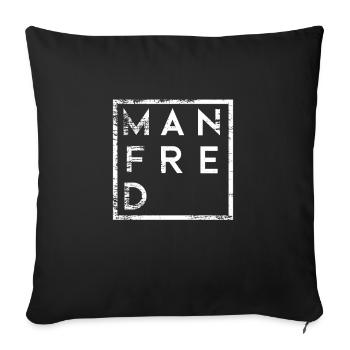 Manfred Minimalisme - Housse de coussin décorative 45 x 45 cm - noir - Devant
