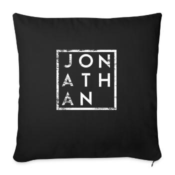 Jonathan Minimalismus - Sofakissenbezug 45 x 45 cm - Schwarz - Vorne
