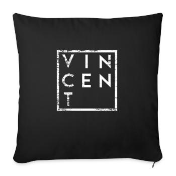 Vincent Minimalismus - Sofakissenbezug 45 x 45 cm - Schwarz - Vorne