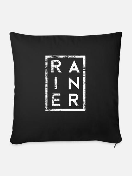 Rainer Minimalismus - Sofakissenbezug 45 x 45 cm - Schwarz