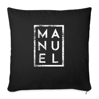 Manuel Minimalismus - Sofakissenbezug 45 x 45 cm - Schwarz - Vorne
