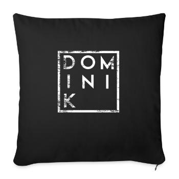 Dominik Minimalisme - Housse de coussin décorative 45 x 45 cm - noir - Devant