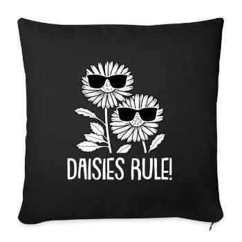 Goose Flower Daisy Sunglasses - Sofa pillowcase 17,3'' x 17,3'' (45 x 45 cm) - black - Front