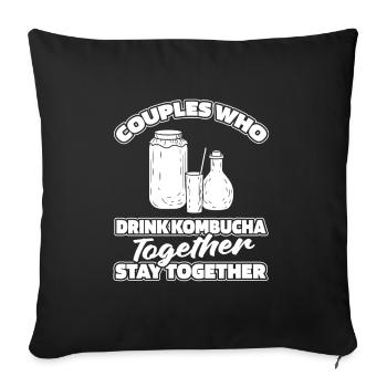 Kombucha pair - Sofa pillowcase 17,3'' x 17,3'' (45 x 45 cm) - black - Front
