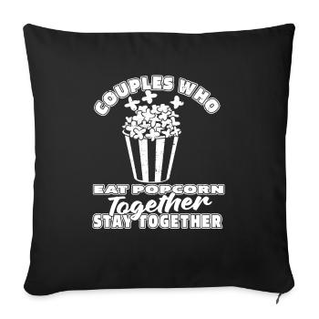 Popcorn Pair - Sofa pillowcase 17,3'' x 17,3'' (45 x 45 cm) - black - Front
