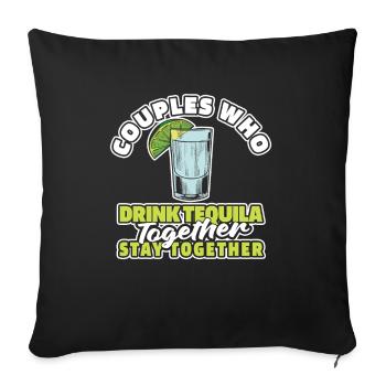 Paire de tequila - Housse de coussin décorative 45 x 45 cm - noir - Devant