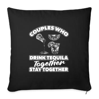 Paire de tequila - Housse de coussin décorative 45 x 45 cm - noir - Devant