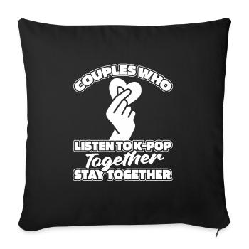 K Pop Kpop Paire Pop Coréenne - Housse de coussin décorative 45 x 45 cm - noir - Devant