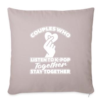 K Pop Kpop Paire Pop Coréenne - Housse de coussin décorative 45 x 45 cm - taupe clair - Devant