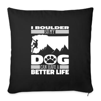 Bloc Chien de bloc - Housse de coussin décorative 45 x 45 cm - noir - Devant