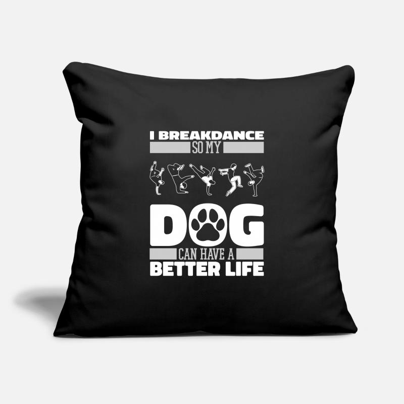 Breakdance Breakdancer Breakdancer Chien Housse de coussin décorative 45 x 45 cm