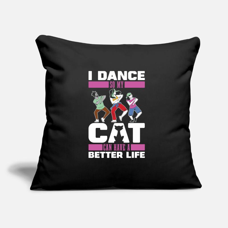 Professeur de danse chat Housse de coussin décorative 45 x 45 cm