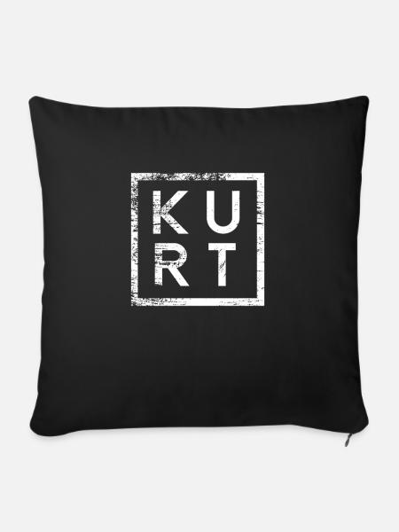 Kurt Minimalismus - Sofakissenbezug 45 x 45 cm - Schwarz