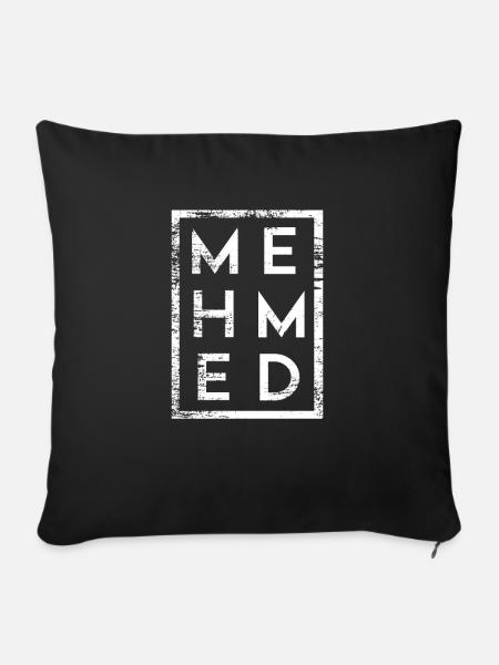 Mehmed Minimalismus - Sofakissenbezug 45 x 45 cm - Schwarz