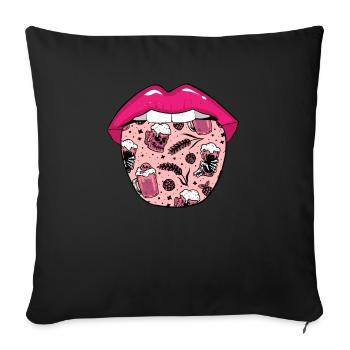 Craft Beer Craft Beer Tongue - Sofa pillowcase 17,3'' x 17,3'' (45 x 45 cm) - black - Front