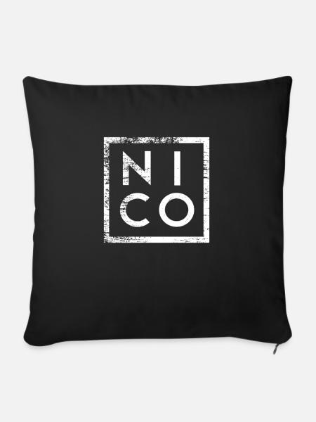 Nico Minimalismus - Sofakissenbezug 45 x 45 cm - Schwarz