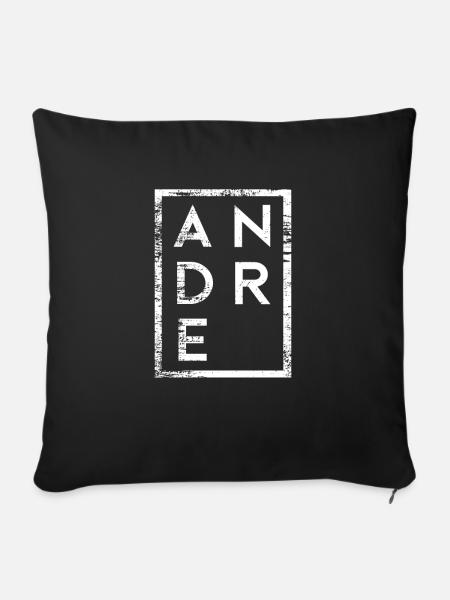 Andre Minimalismus - Sofakissenbezug 45 x 45 cm - Schwarz
