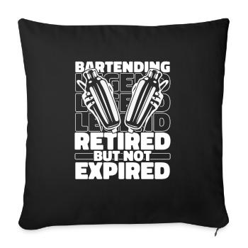 Bartender Retired Bartender - Sofa pillowcase 17,3'' x 17,3'' (45 x 45 cm) - black - Front