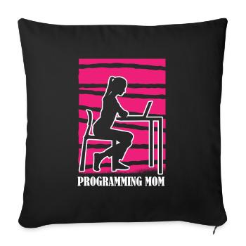 Entwickler Coder Programmierer Mama - Sofakissenbezug 45 x 45 cm - Schwarz - Vorne