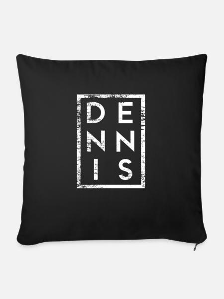 Dennis Minimalismus - Sofakissenbezug 45 x 45 cm - Schwarz